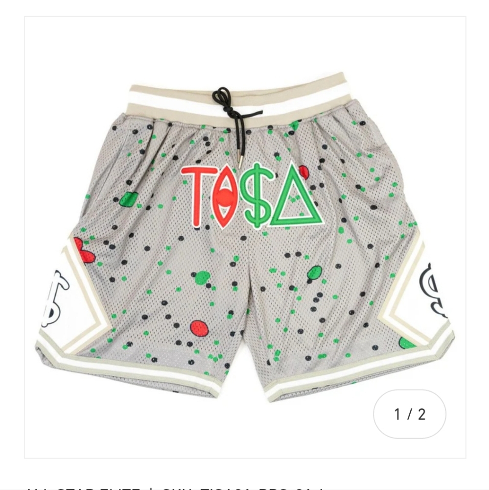 TISA BART BASKETBALL SHORTS GREY